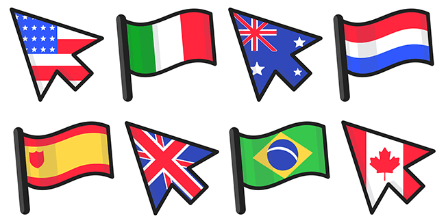 Banderas de Países cursor collection