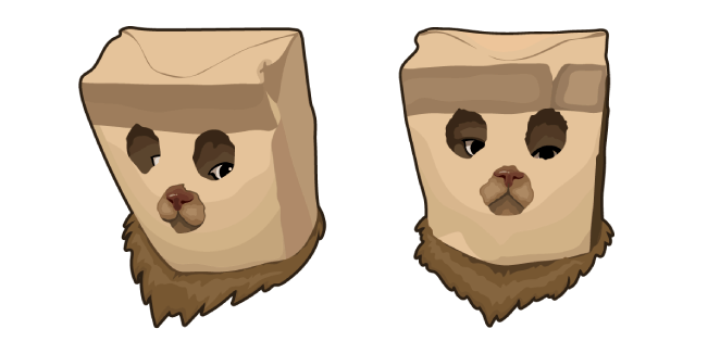 Cat in Paper Bag Mask Cursor
