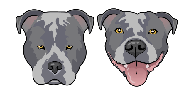 Blue Pitbull Dog курсор