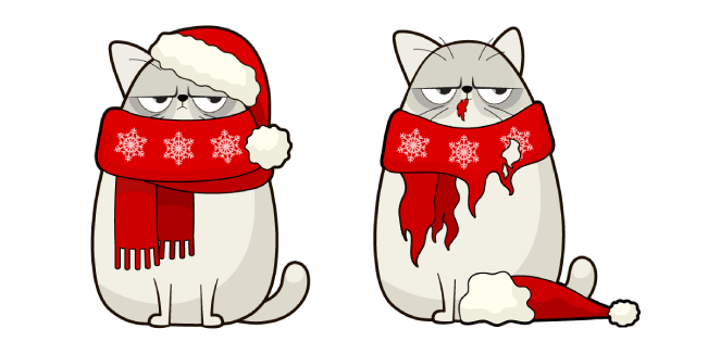 Christmas Cat and Costume курсор