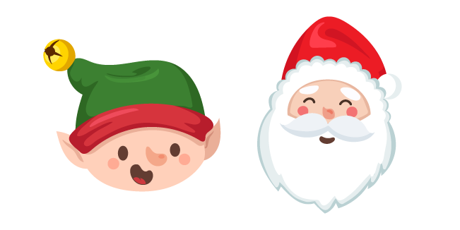 Christmas Elf and Santa Claus курсор