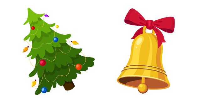 Christmas Tree and Bell курсор