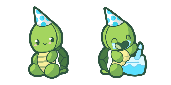 Cute Birthday Turtle Cursor
