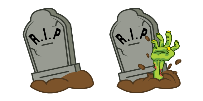 Halloween Grave and Zombie Hand курсор