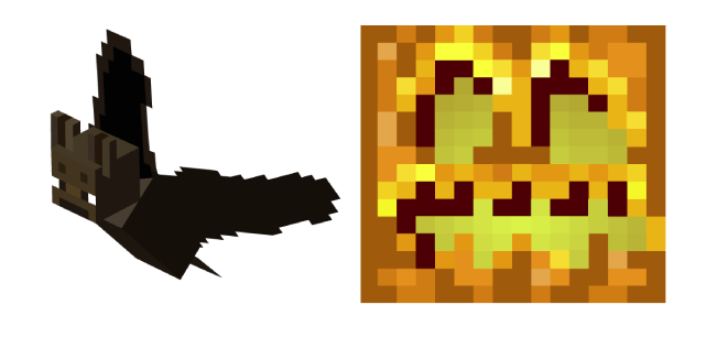 Minecraft Bat and Pumpkin Head Cursor