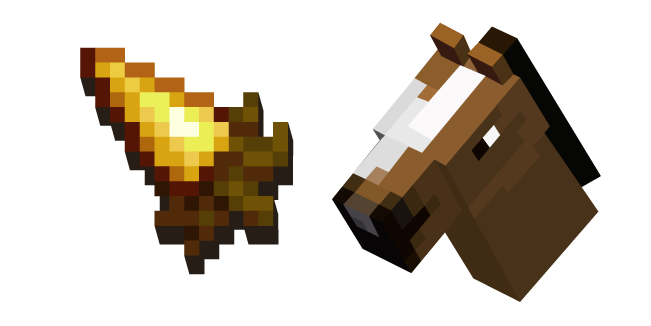 Minecraft Golden Carrot and Horse курсор