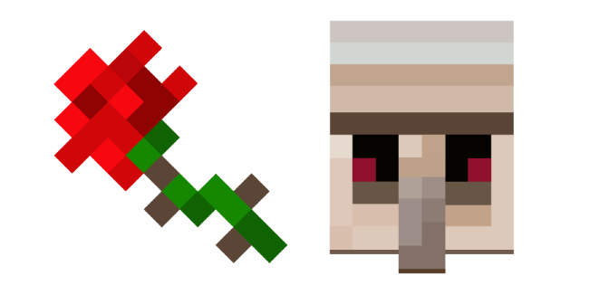 Minecraft Rose and Iron Golem Cursor