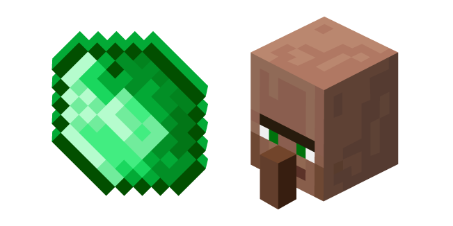 Minecraft Emerald and Villager Cursor