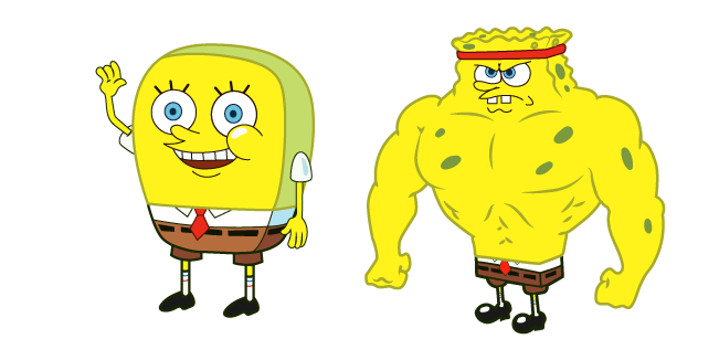 Increasingly Buff SpongeBob Cursor