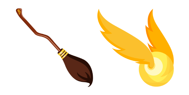 Harry Potter Nimbus 2000 and Golden Snitch курсор