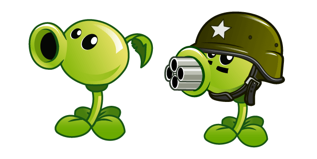 Plants vs. Zombies Peashooter and Gatling Pea курсор