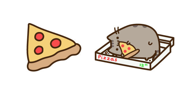 Pusheen and Pizza Cursor