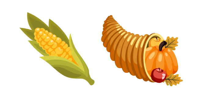 Thanksgiving Day Corn and Cornucopia Cursor