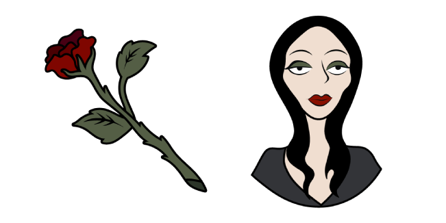 The Addams Family Morticia and Rose курсор