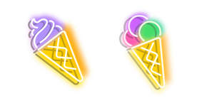 Курсор Purplish Yellow and Colourful Ice Cream Neon