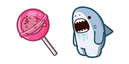 Cute Shark and Lollipop Curseur