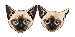 Siamese Cat and Kitten cursor