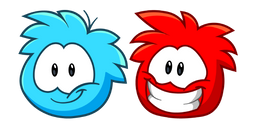 Club Penguin Blue and Red Puffles Curseur