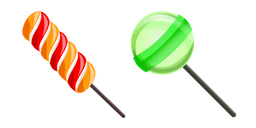 Twist Lollipop and Green Lollipop Cursor