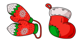Курсор Christmas Mittens and Stocking