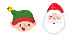 Christmas Elf and Santa Claus cursor