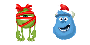 Monsters Inc. Christmas Wazowski and Sulley cursor