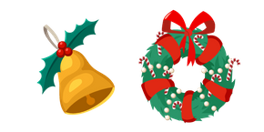 Christmas Bell and Wreath Curseur