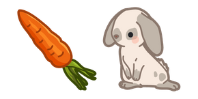 Cute Rabbit and Carrot Cursor