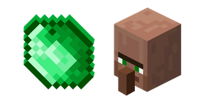 Minecraft Emerald and Villager Curseur