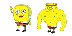 Increasingly Buff SpongeBob Cursor