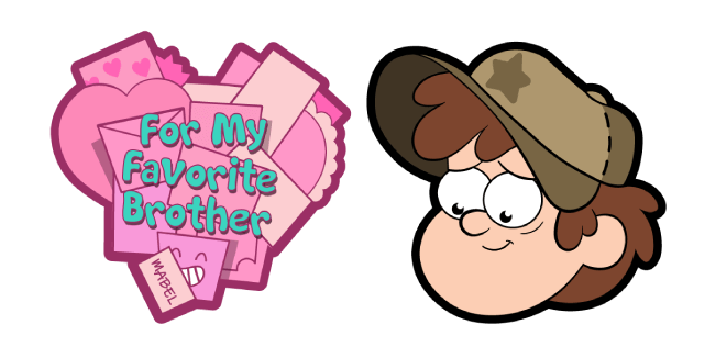Gravity Falls Dipper and Valentine Card курсор
