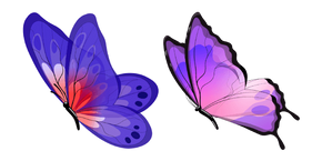 Курсор Blue and Purple Butterfly