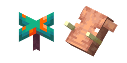 Minecraft Warped Fungus and Hoglin Cursor