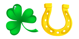 Saint Patrick's Day Clover and Horseshoe cursor