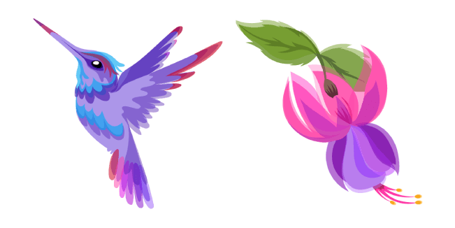 Hummingbird and Fuchsia Flower курсор