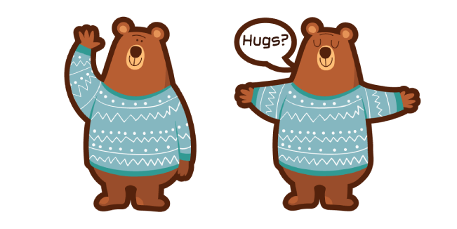 Cute Bear Hugs Cursor