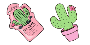 Курсор VSCO Girl Cactus Mask and Plant