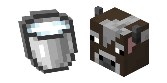 Minecraft Cow and Milk Bucket Cursor