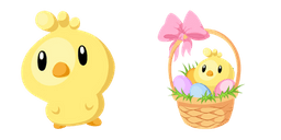 Easter Chick and Basket Curseur