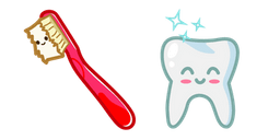 Cute Toothbrush and Tooth Curseur
