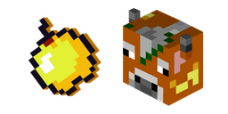 Курсор Minecraft Golden Apple Cow