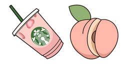 VSCO Girl Starbucks Cup and Peach Cursor
