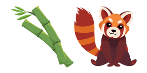 Red Panda and Bamboo Curseur