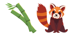 Red Panda and Bamboo Curseur