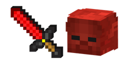 Minecraft Redstone Sword and Red Steve Cursor
