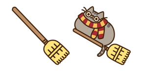 Pusheen Potter and Broomstick Cursor