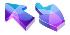 Purple and Blue Abstract 3D cursor