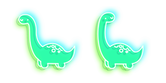 Неоновый Зеленый Динозавр курсор
