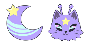 Purple Alien Cat Curseur