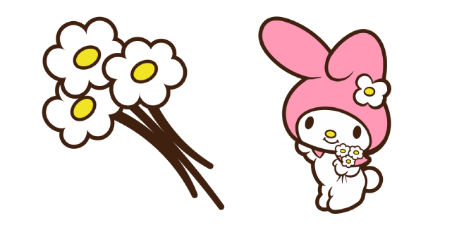 My Melody and Flowers Cursor